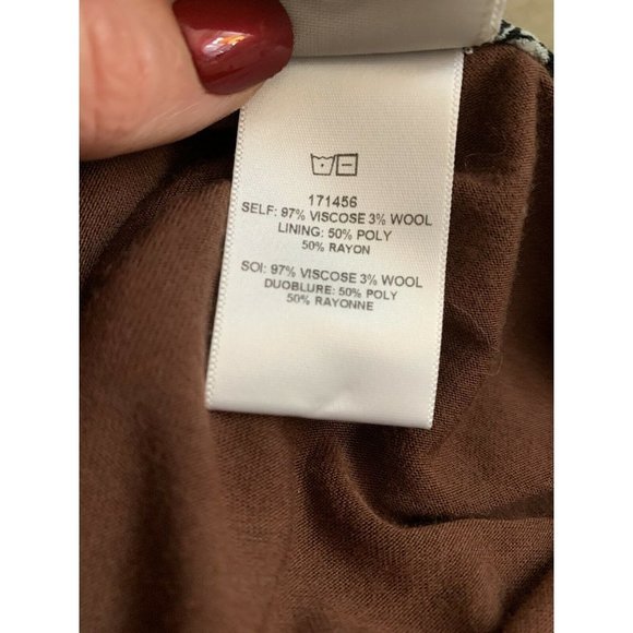 Anthropologie Dolan Left Coast Medium Wrap Tie Brown Long Sleeve Knit Dress - Picture 8 of 8